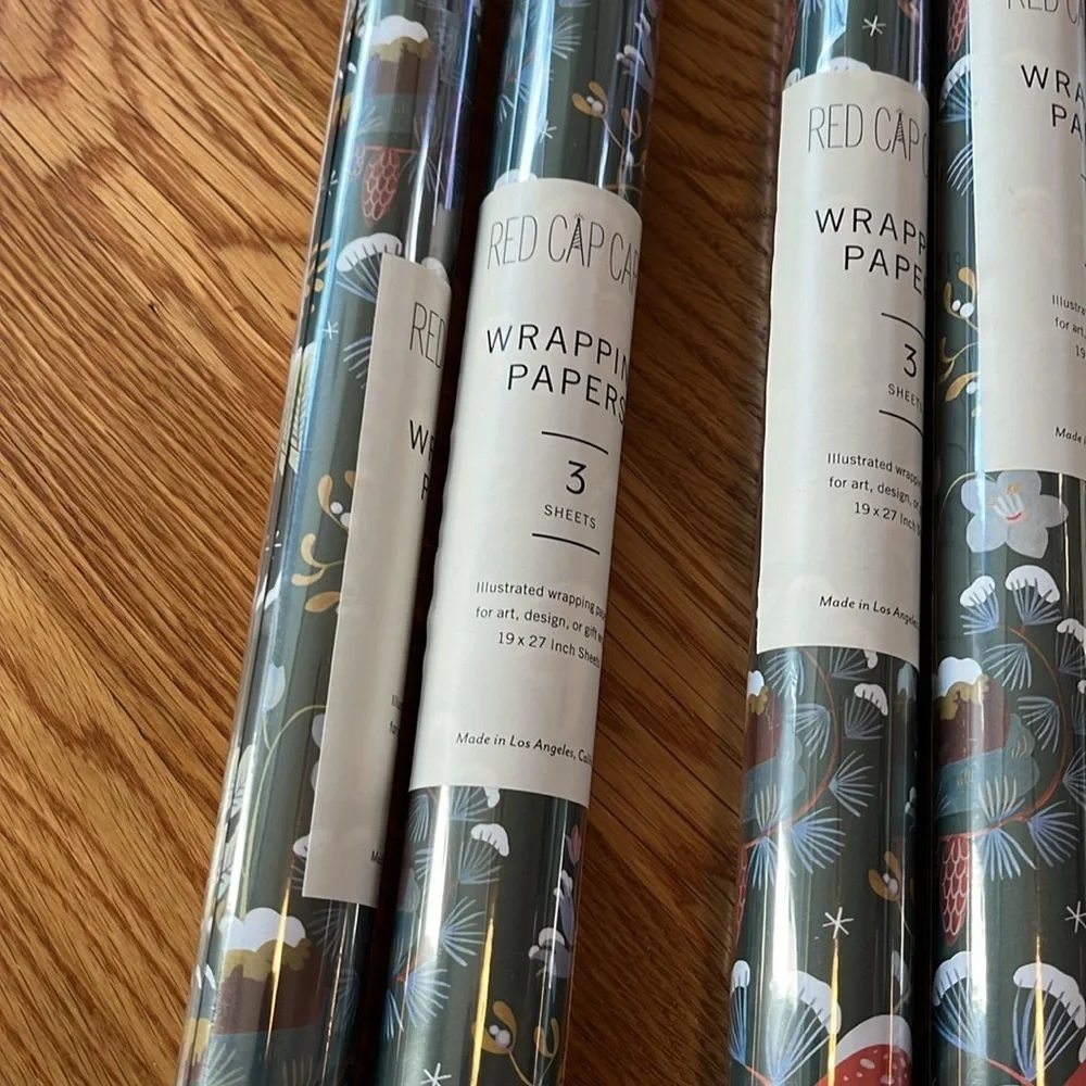 Anthropologie Woodlawn Wrapping Paper 5 Rolls NWT